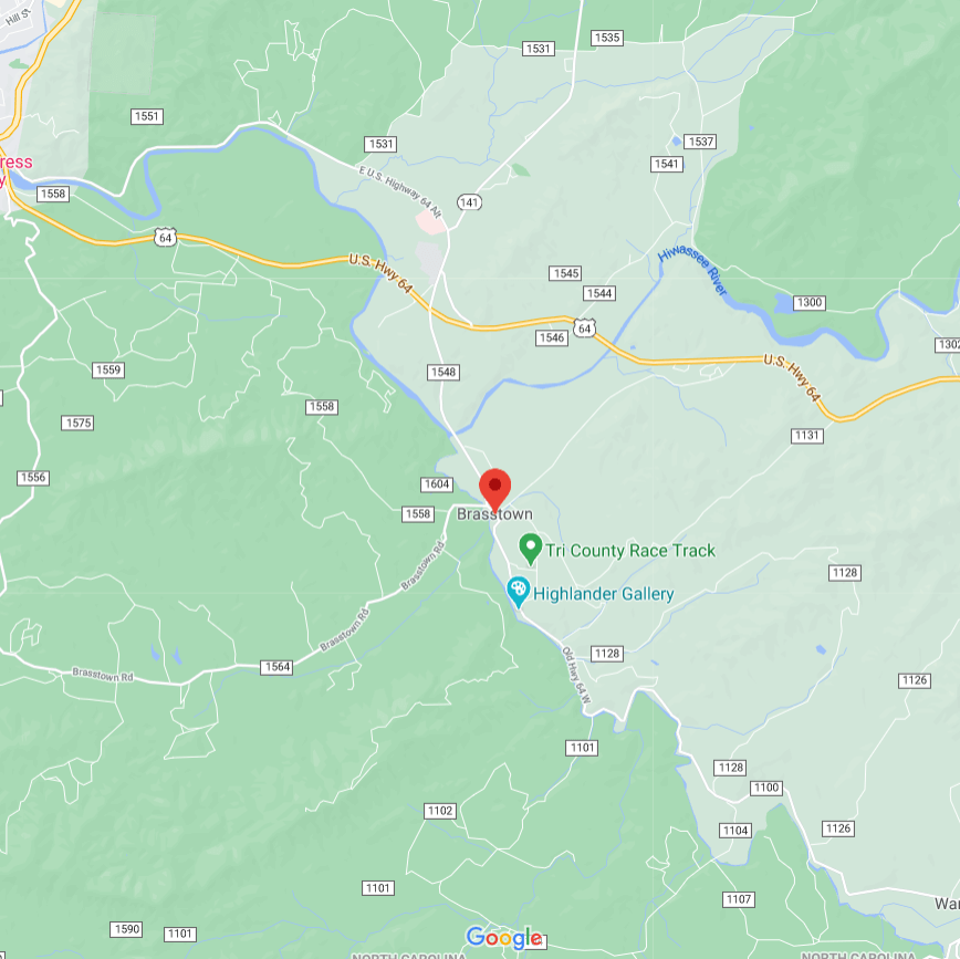 Brasstown in the map